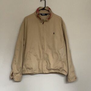 Polo Ralph Lauren classic Khaki jacket with plaid under collar Size XL